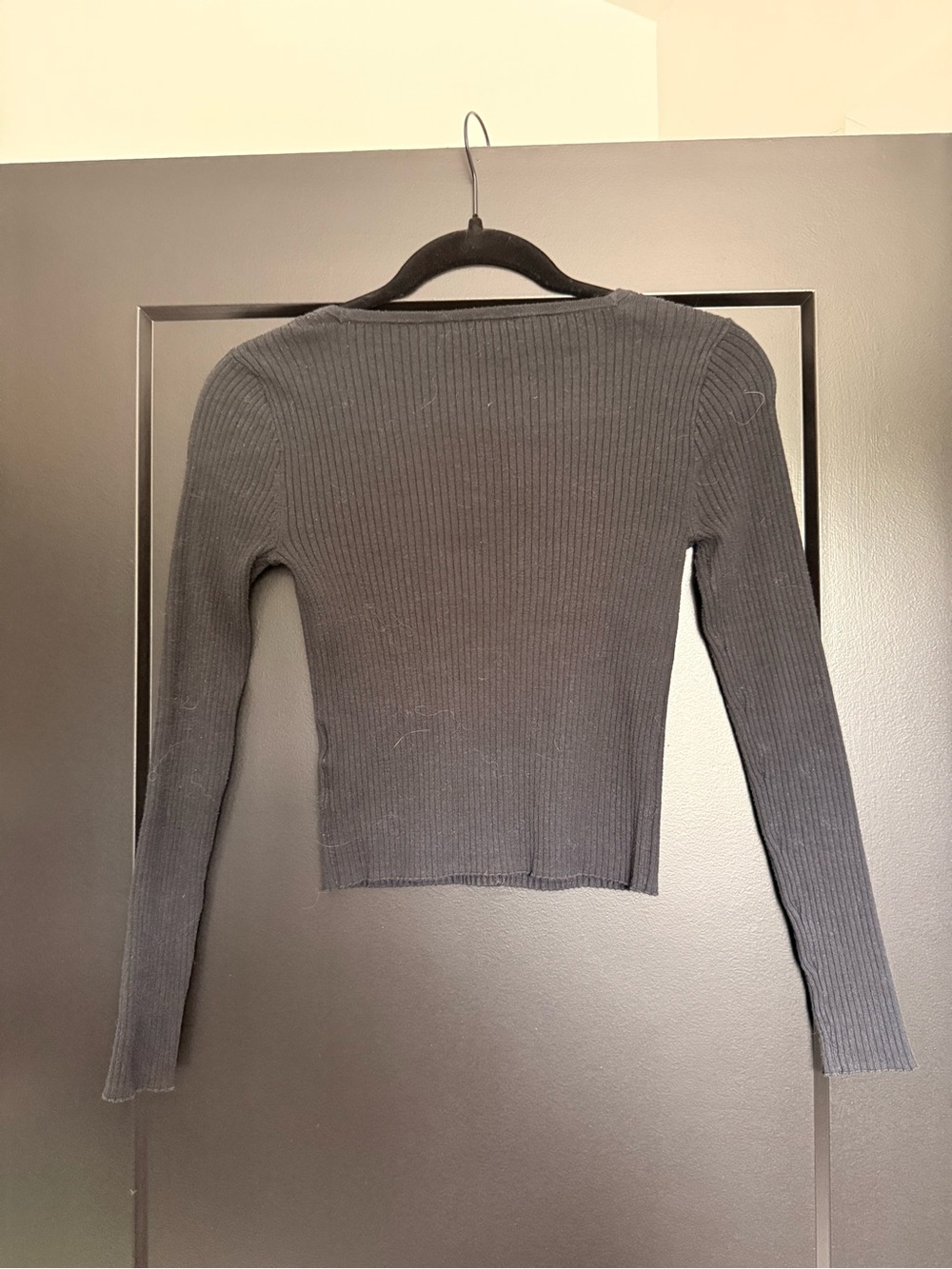 Madewell Ribbed Button-Front Square Neck Cardigan - Picture 2 of 2
